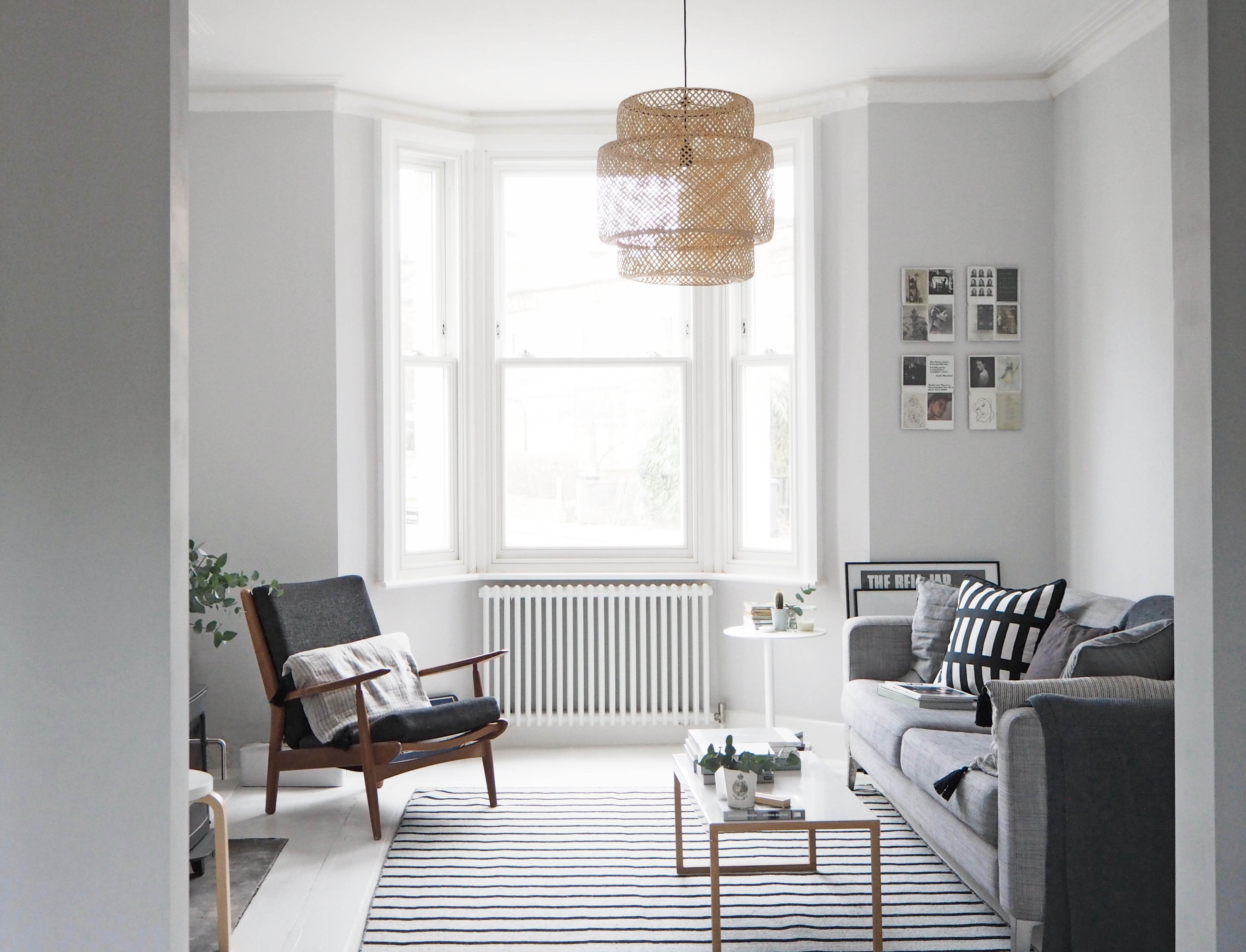 My Scandi-style living room makeover – painted white floors and light