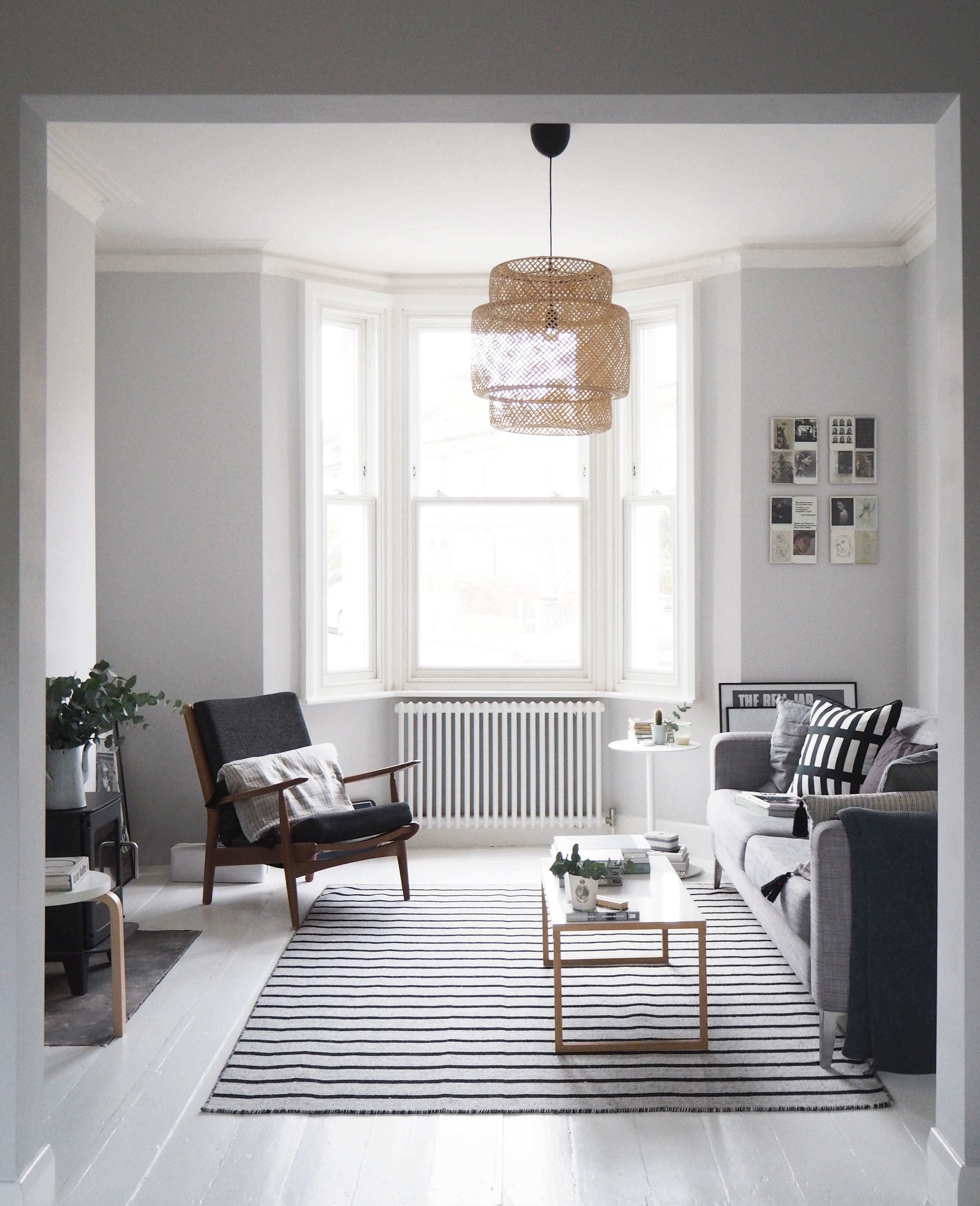 Dark Wood Floor Grey Walls Living Room Photos